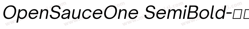 OpenSauceOne SemiBold字体转换